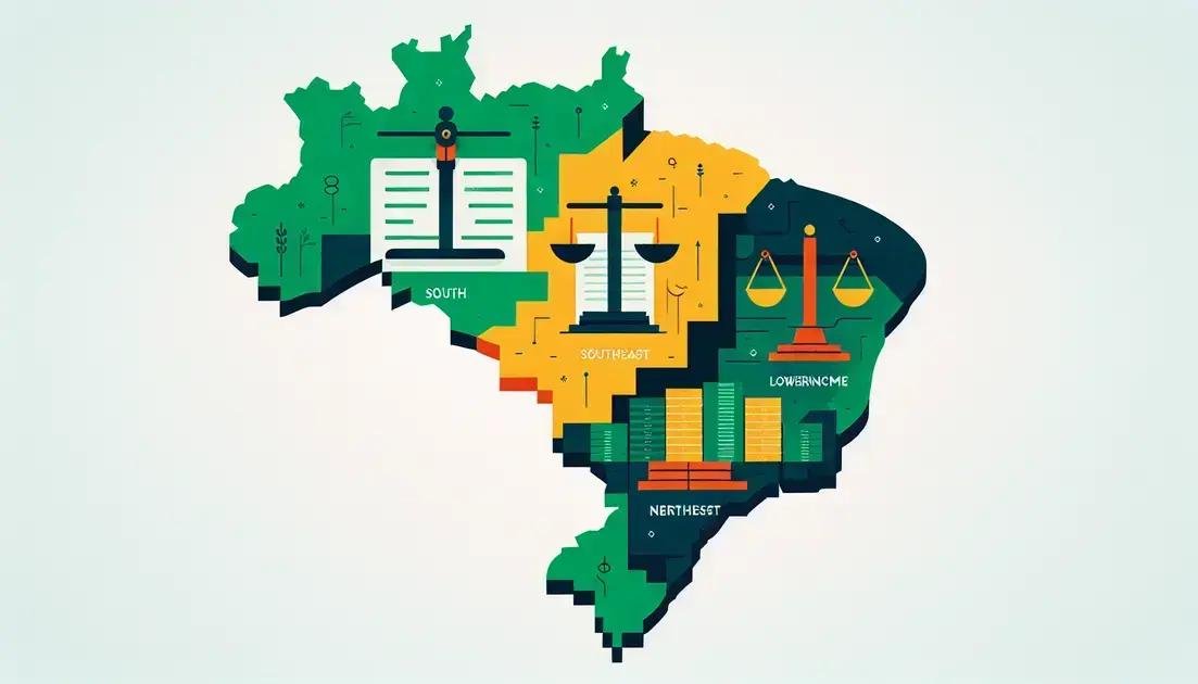 Diferenças de Salário de Paralegal por Região: Sul, Sudeste, Nordeste